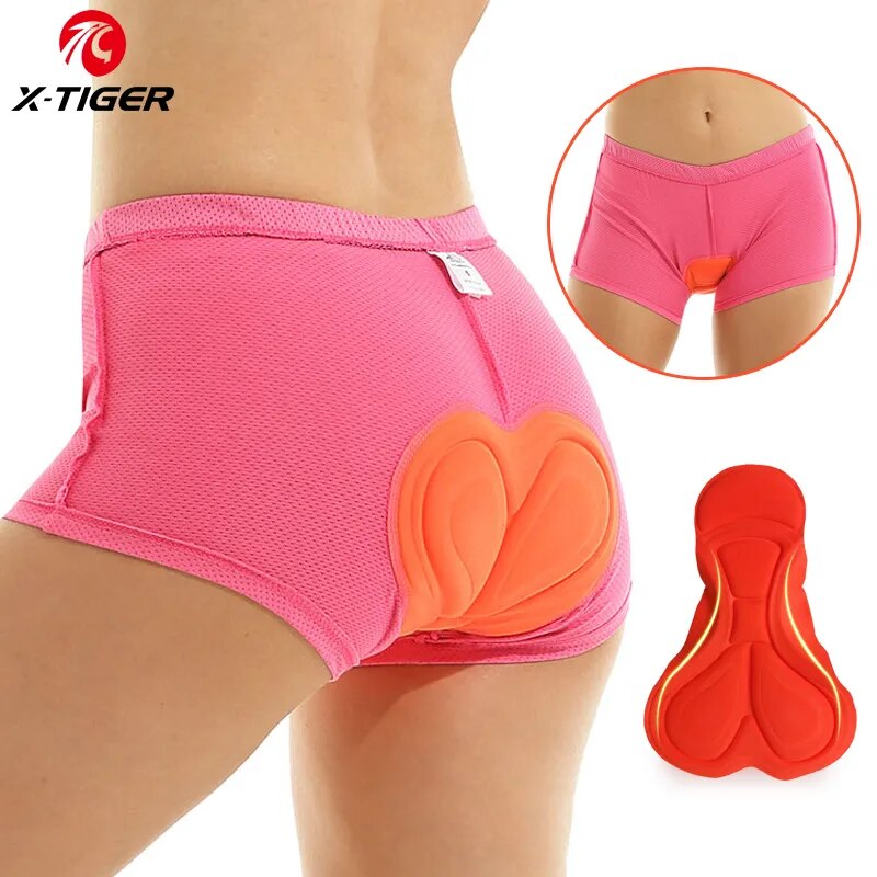 Mountain Biking Sport - X-TIGER-Roupa Interior De Ciclismo para Mulheres,