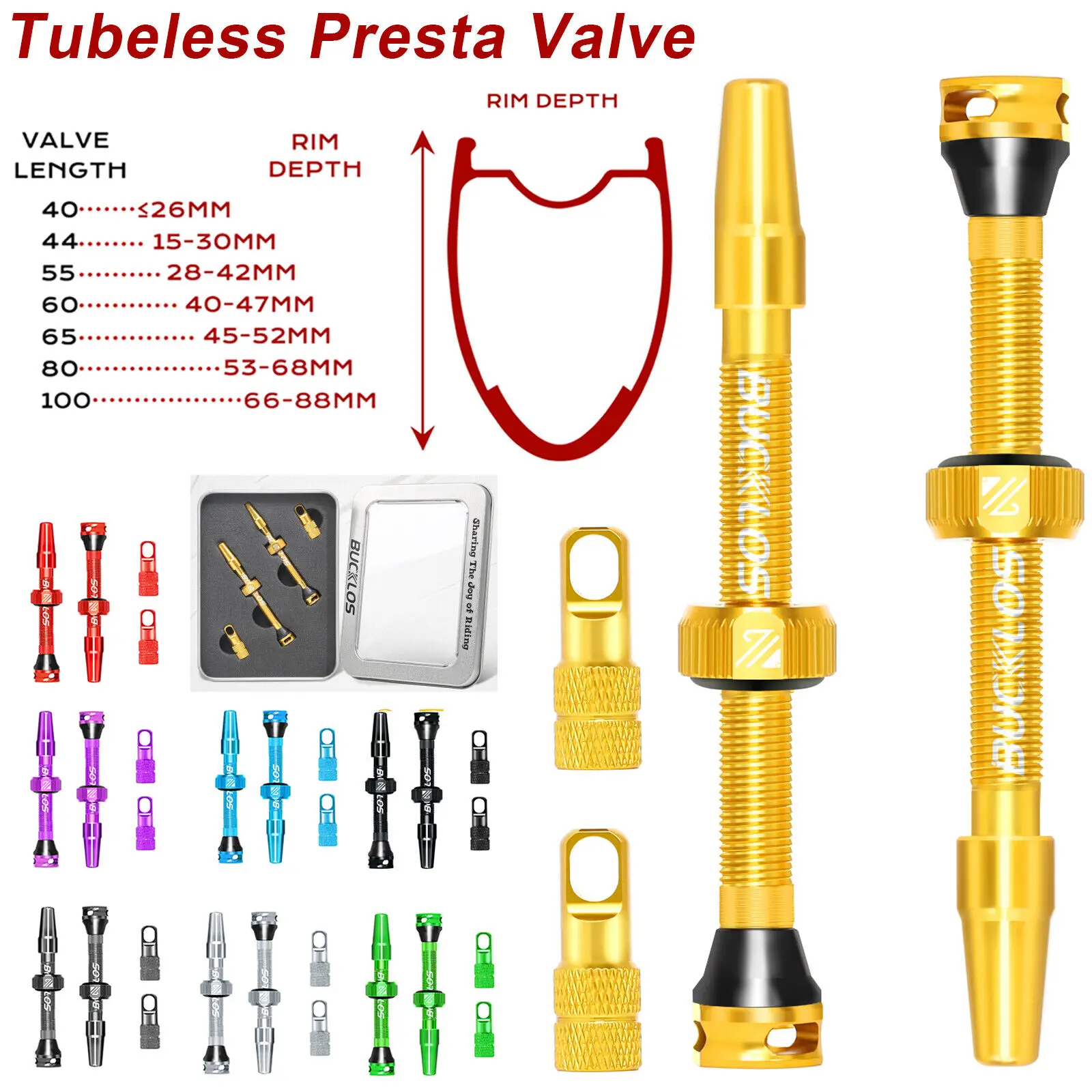 Tubeless Valve Core - Bucklos haste de válvula sem câmara