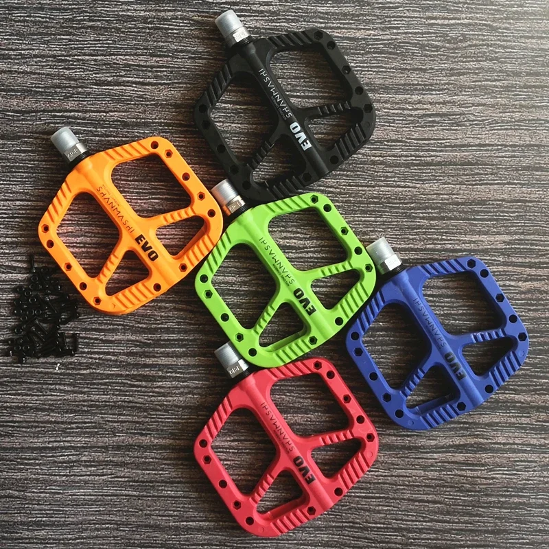 Pedal Platform Flat - Pedais antiderrapantes para mountain bike, feitos