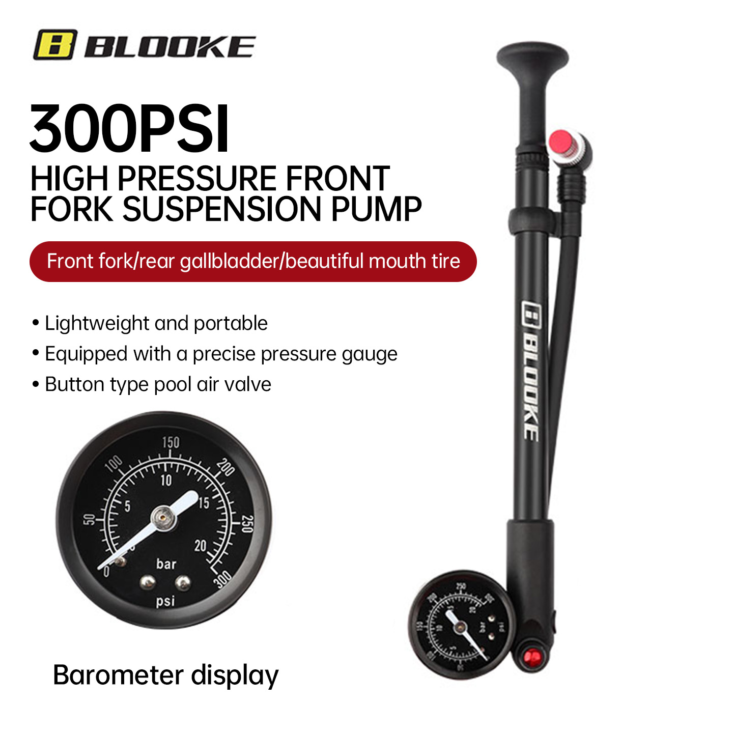 Shock Pump Suspension - Bomba de Ar Portátil de Alta