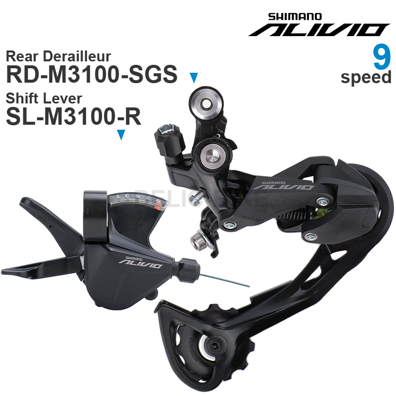 Rear Derailleur Shadow - Conjunto de Transmissão SHIMANO ALIVIO M3100,