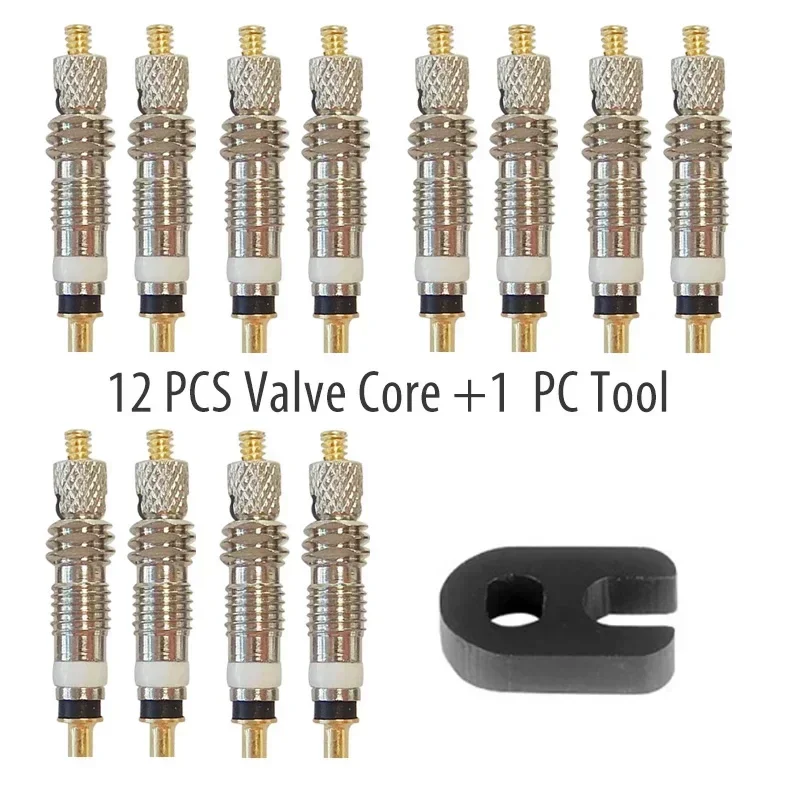 Tubeless Valve Core - 2/6/12 pçs bicicleta removível presta válvula
