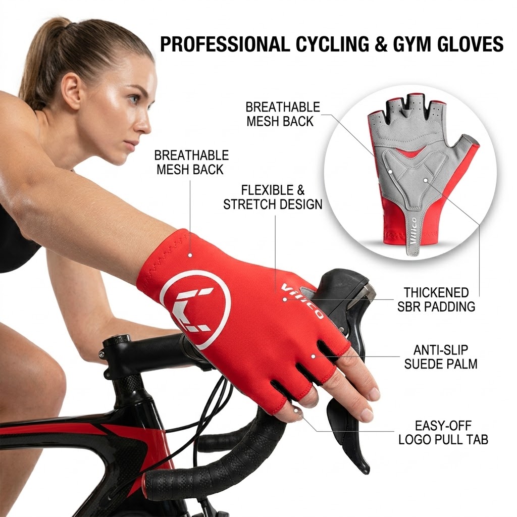 Mountain Biking For Fitness - Luvas de Ciclismo Masculinas e Femininas,