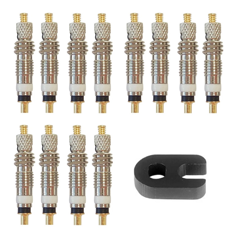 Tubeless Valve Core - 6/12 pçs bicicleta removível presta válvula