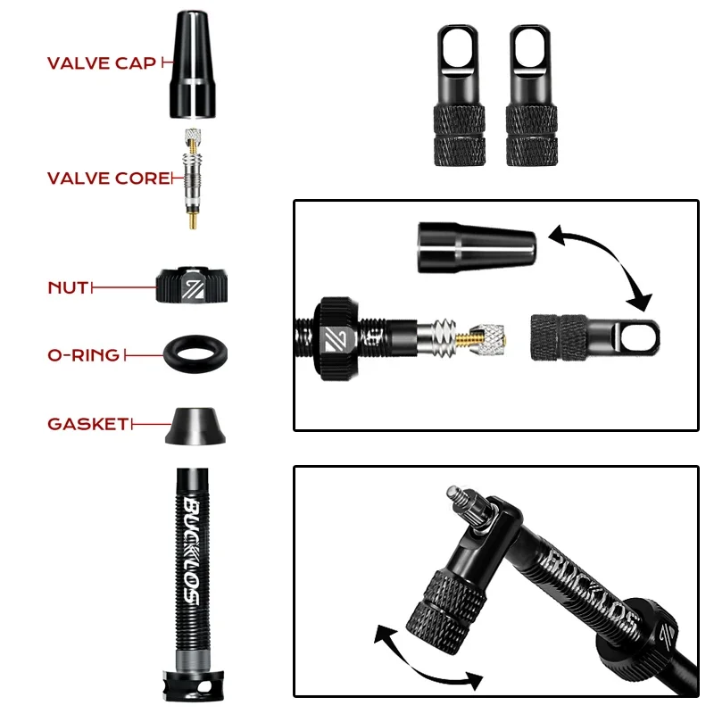 Bucklos haste de válvula sem c - Tubeless Valve Core avaliação e preço