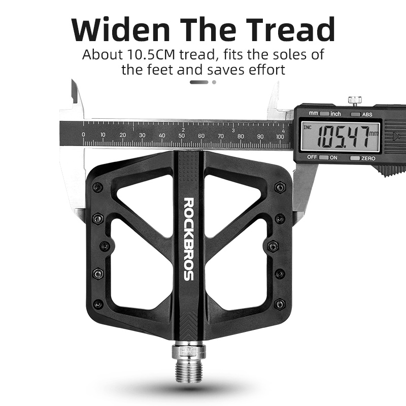 Rockbros pedais de bicicleta u - Pedal Platform Flat avaliação e preço