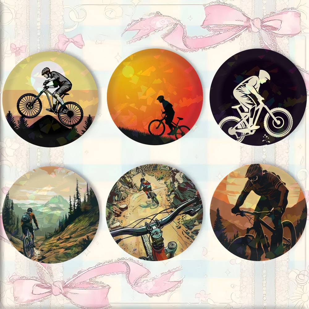 Broches redondos de desenho an - Mountain Biking In Japan avaliação e preço