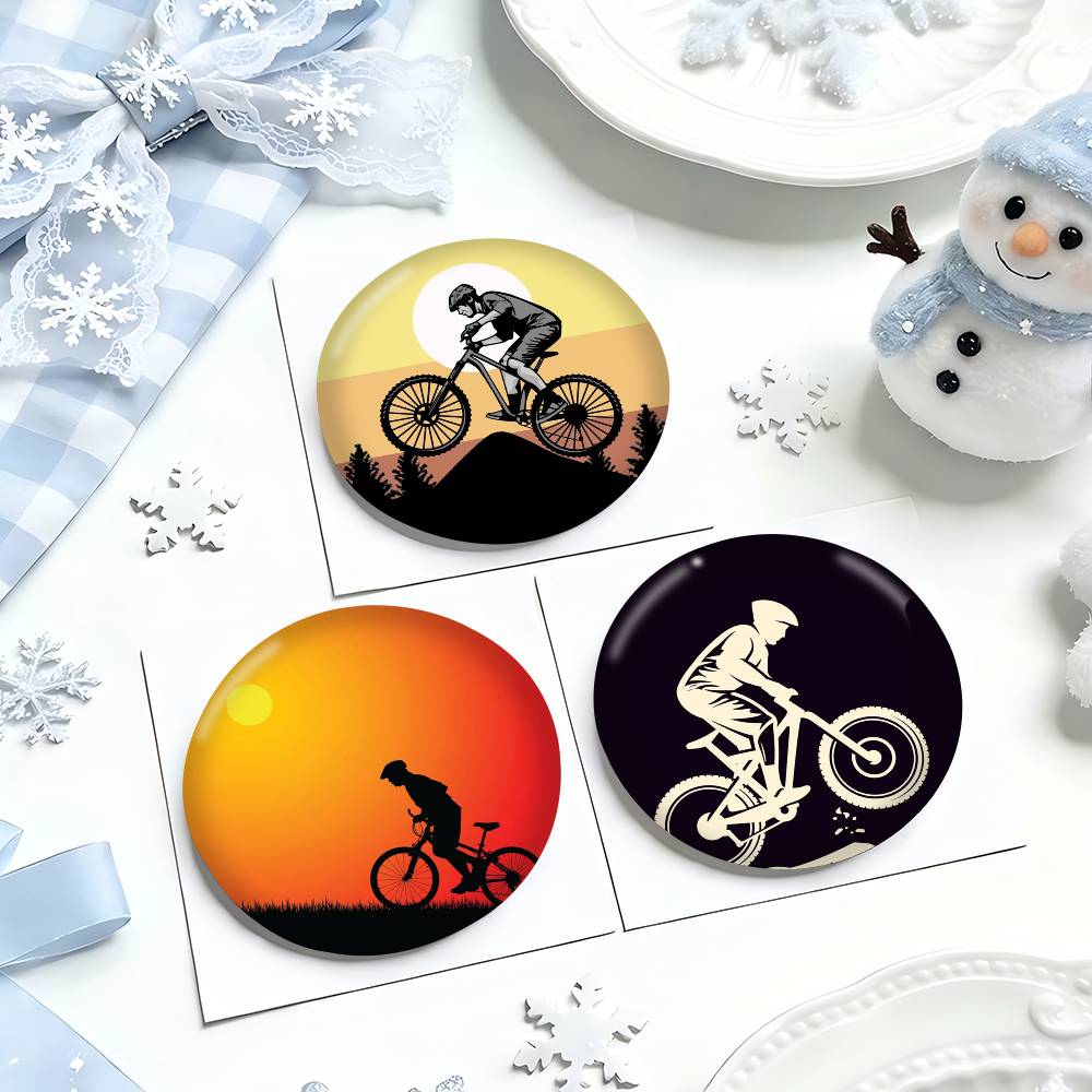 Broches redondos de desenho an - Mountain Biking In Japan avaliação e preço