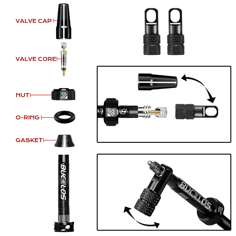 Bucklos 40/44/55/60/65/80/100m - Tubeless Valve Core avaliação e preço