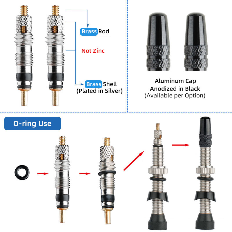 Bicicleta sem tubo válvula pre - Tubeless Valve Core avaliação e preço