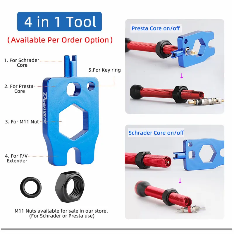 Válvula Tubeless F/V para Bici - Tubeless Valve Core avaliação e preço