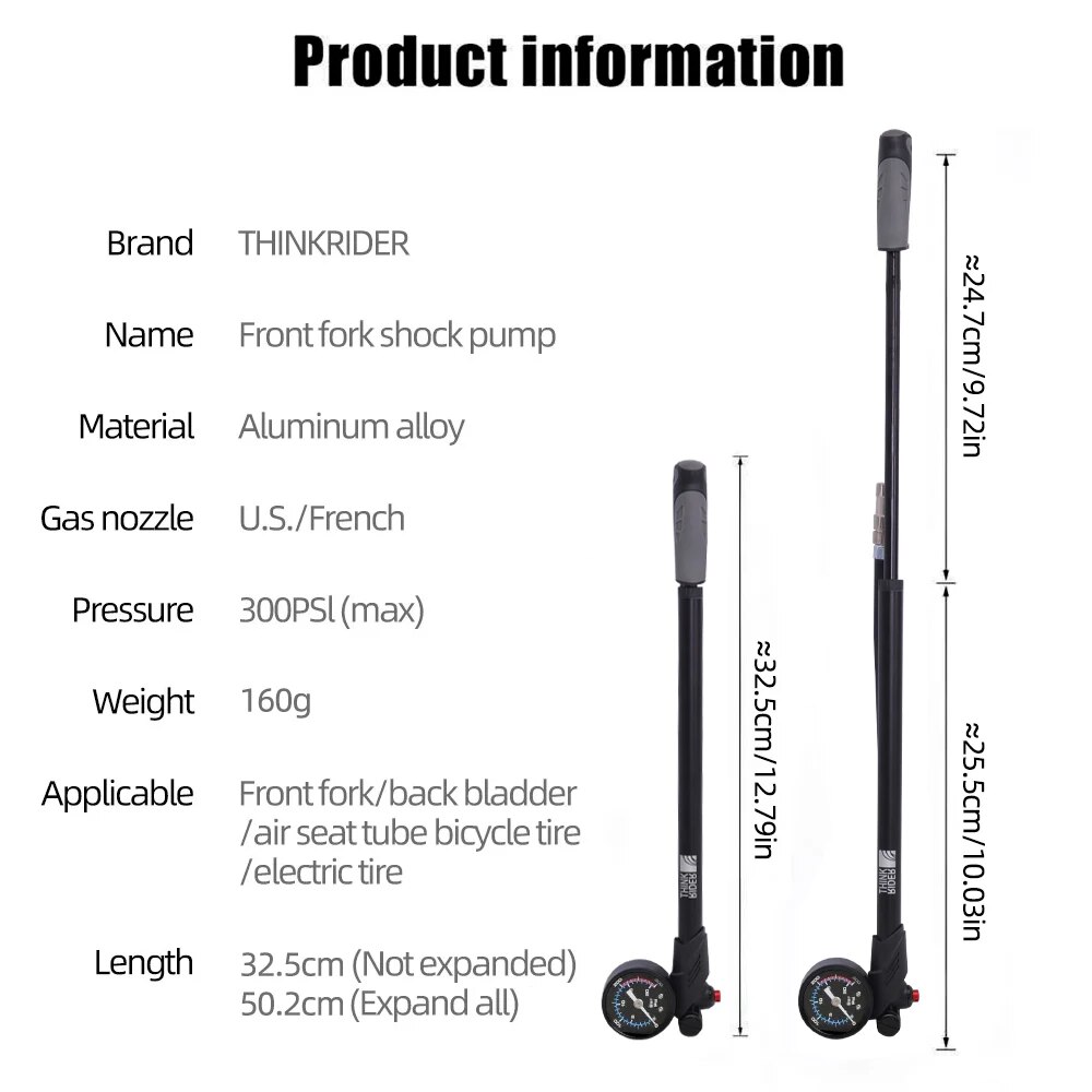 ThinkRider Bomba de ar portáti - Shock Pump Suspension avaliação e preço